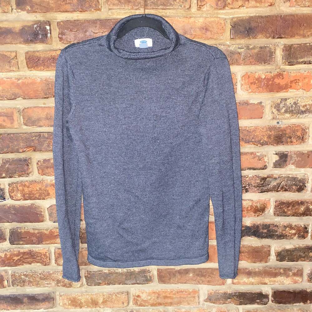 Old Navy Gray Knit Turtleneck Pullover Long Sleeve Top Women's Size Small